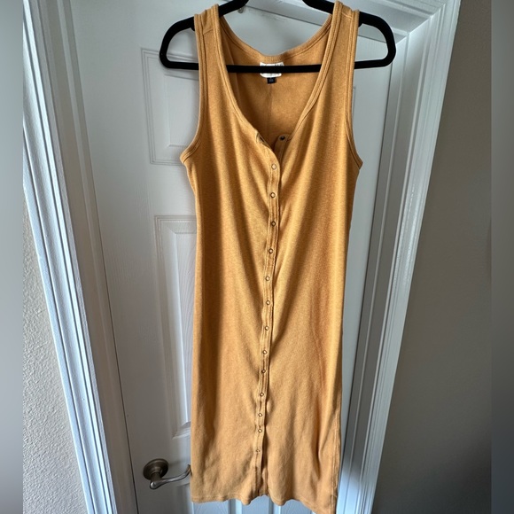 UNIVERSAL thread XL yellow button down knit dress - Picture 3 of 4